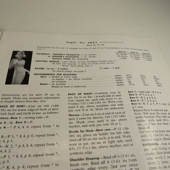 Fleisher's Hand Knitting Fashion Magazine Vol 103..1958 with real patterns - Picture 4 of 16